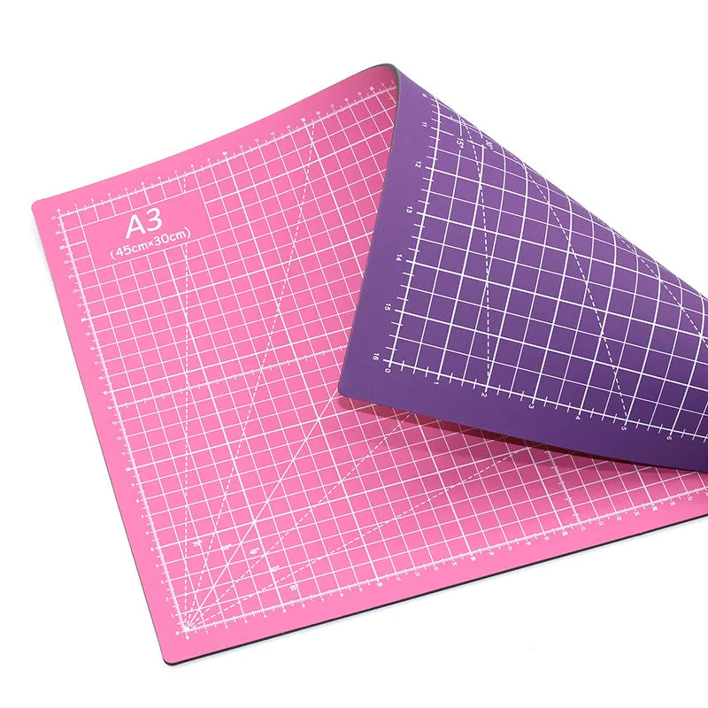 24 x 36 Self-Healing Cutting Mat 5-Ply - Double-Sided Pink/Blue Craft Mat, Non-Slip Cutting Mats for Crafts, Sewing, Quilting, Scrapbooking 24 x 36 Self-Healing Cutting Mat 5-Ply - Double-Sided Pink/Blue Craft Mat, Non-Slip Cutting Mats for Crafts, Sewing, Quilting, Scrapbooking