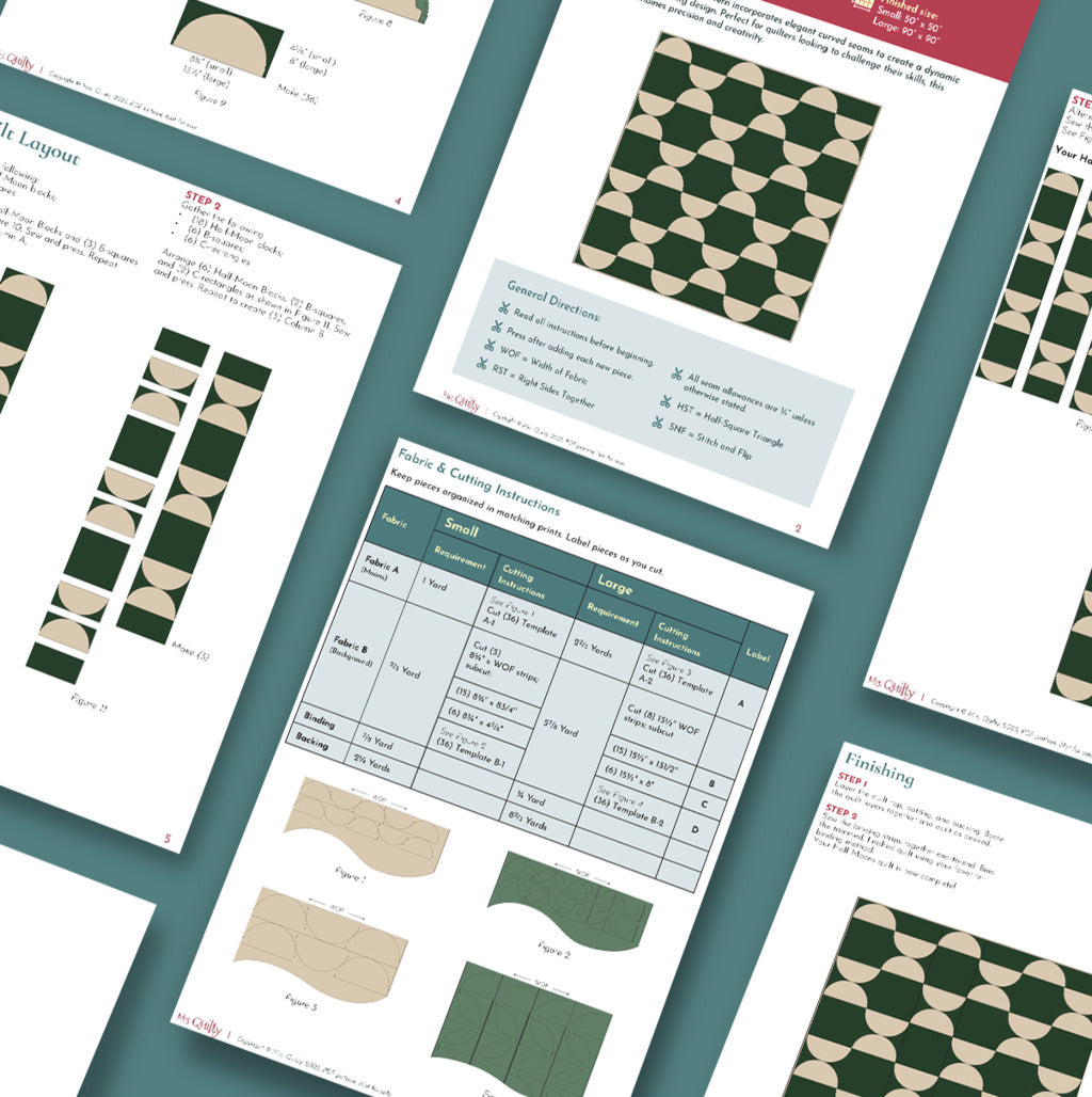 Half Moons Quilt Downloadable PDF Quilt Pattern