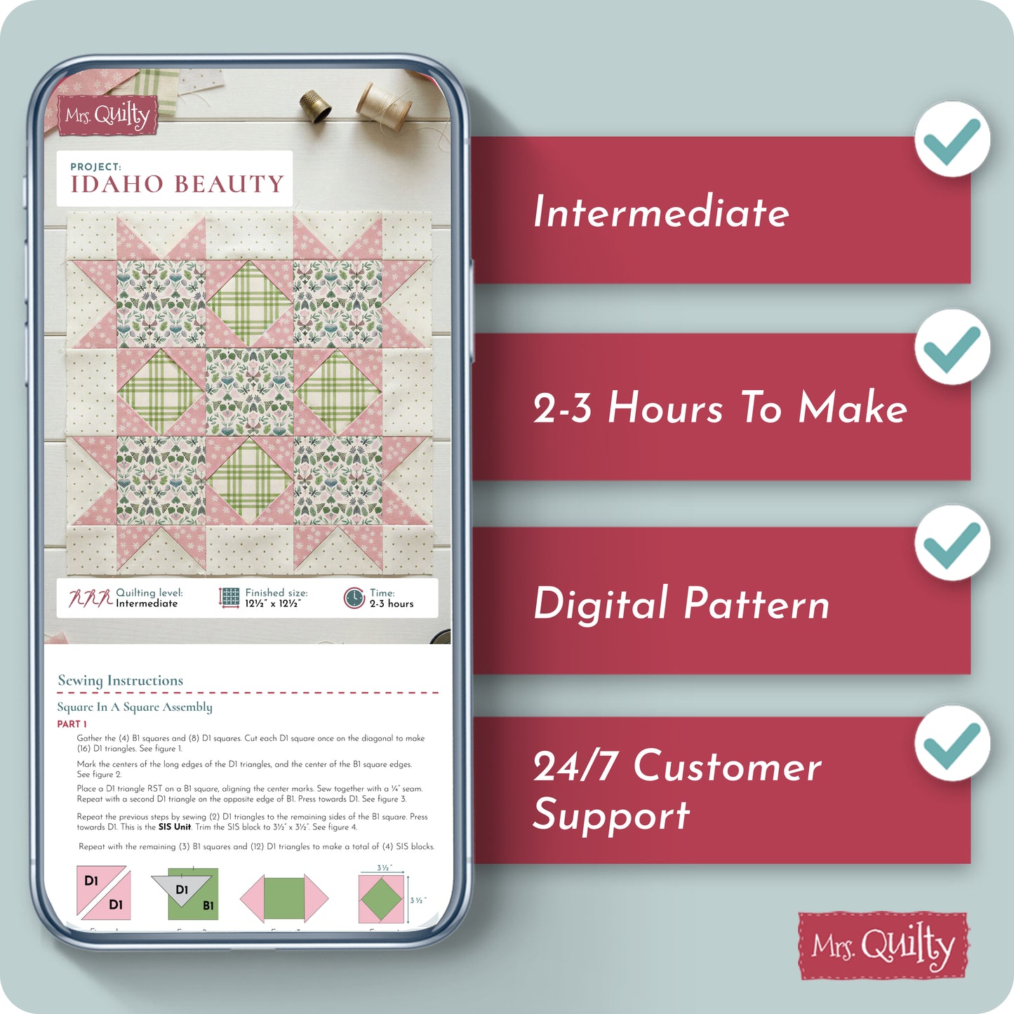 Idaho Beauty Digital PDF Pattern