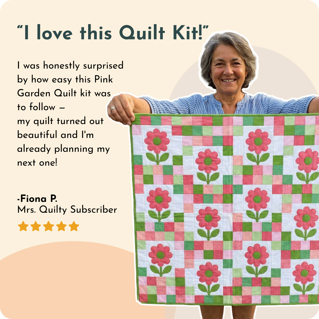 Pink Garden Quilt Kit
