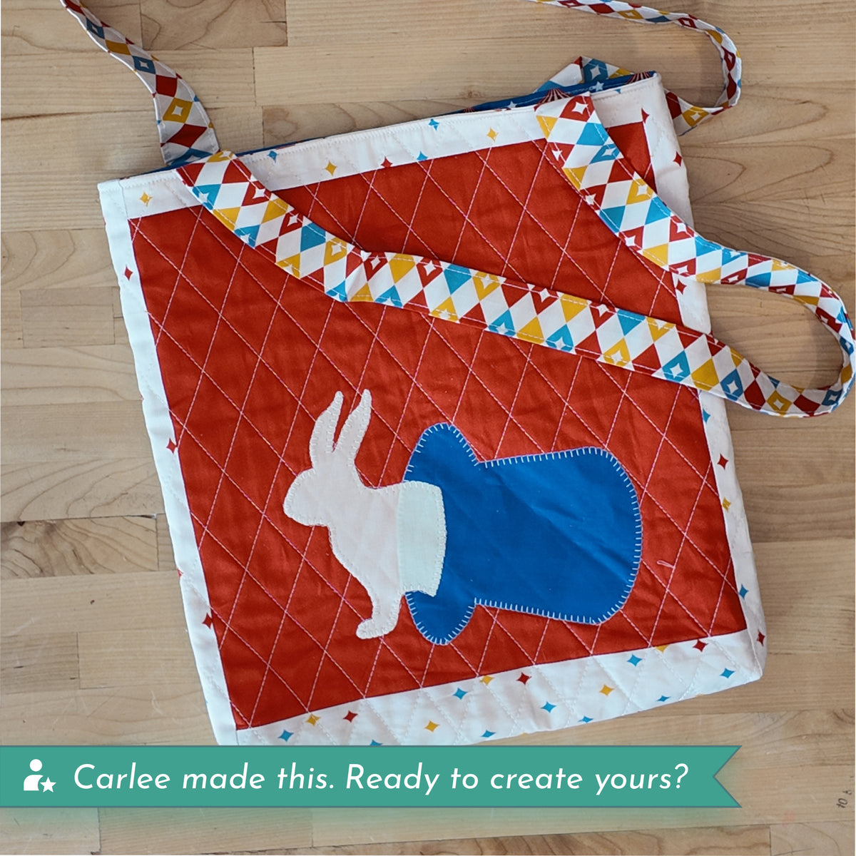 Playful Hopper Tote Bag Digital PDF Pattern