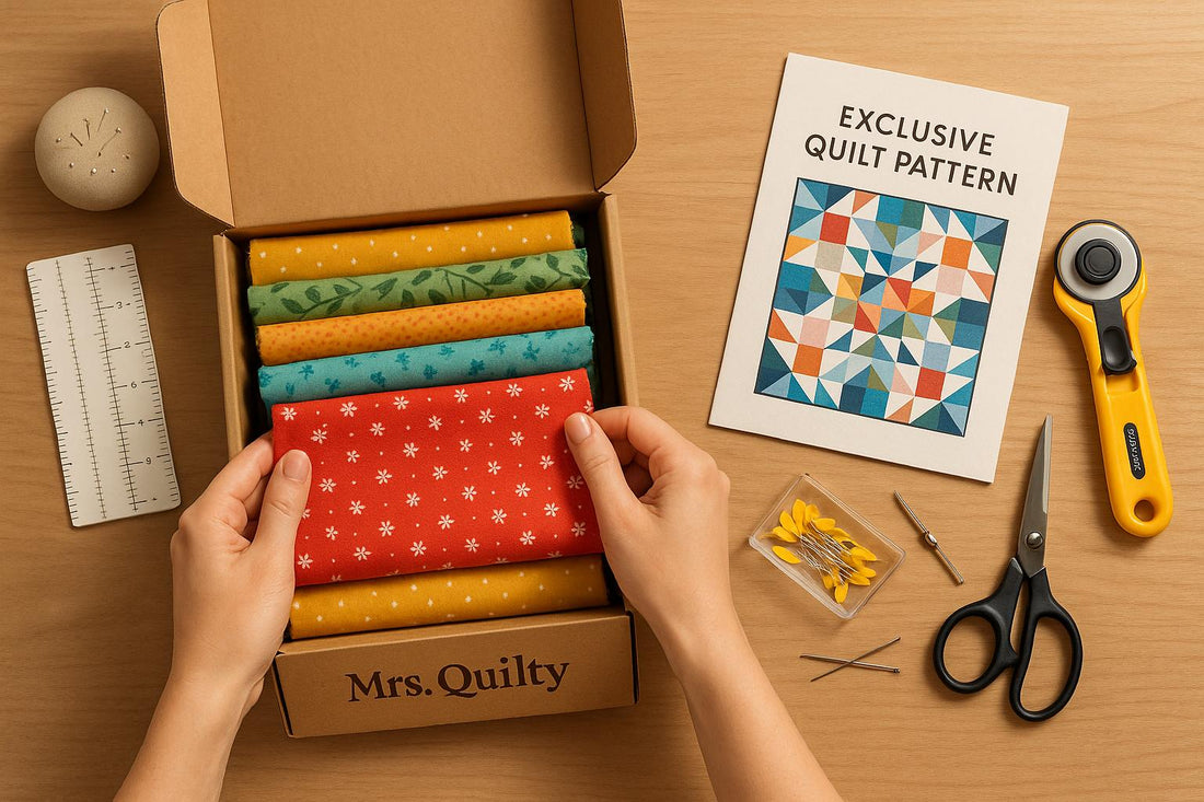 Mrs. Quilty Tutorial Unboxing a Mrs. Quilty Subscription | See What's Inside