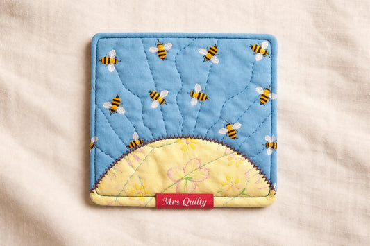 Free Sunrise Coaster Pattern | Beginner Quilting Project