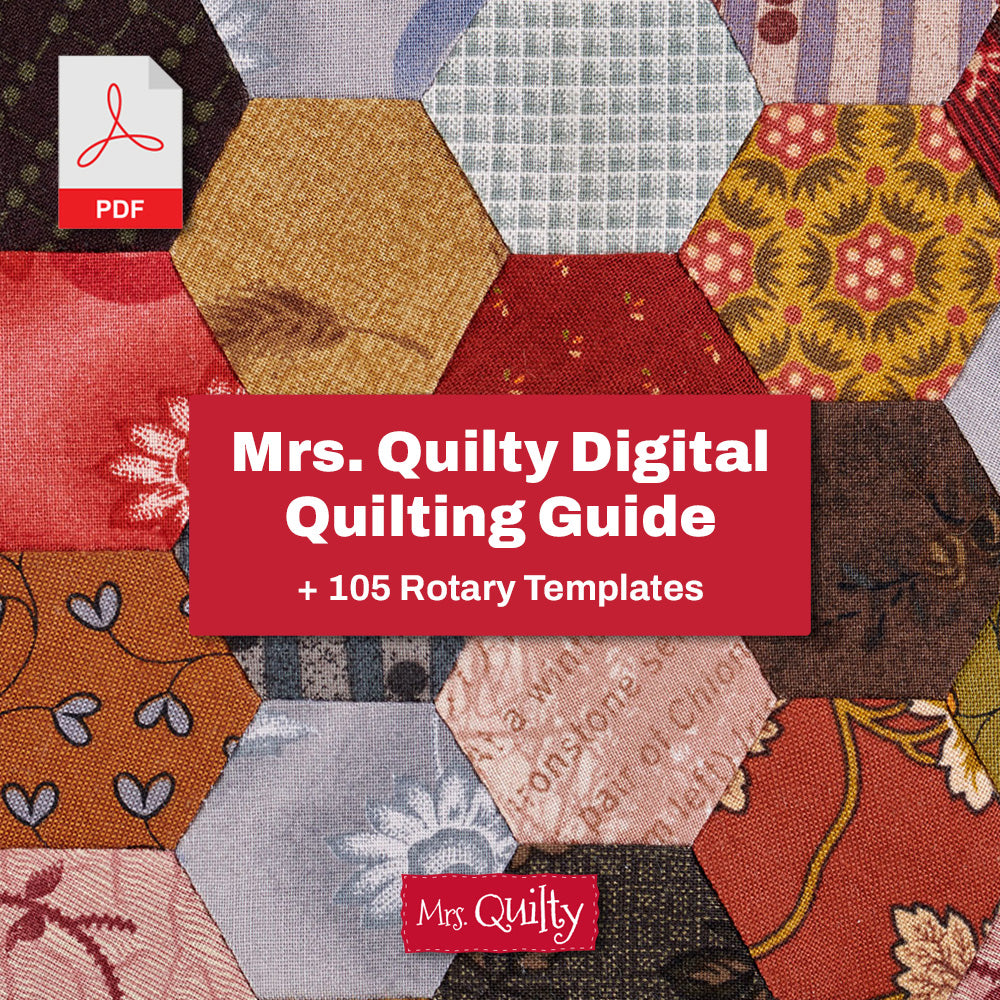 Mrs. Quilty Tutorial Mrs Quilty Digital Quilting Guide with 105 Rotary Templates