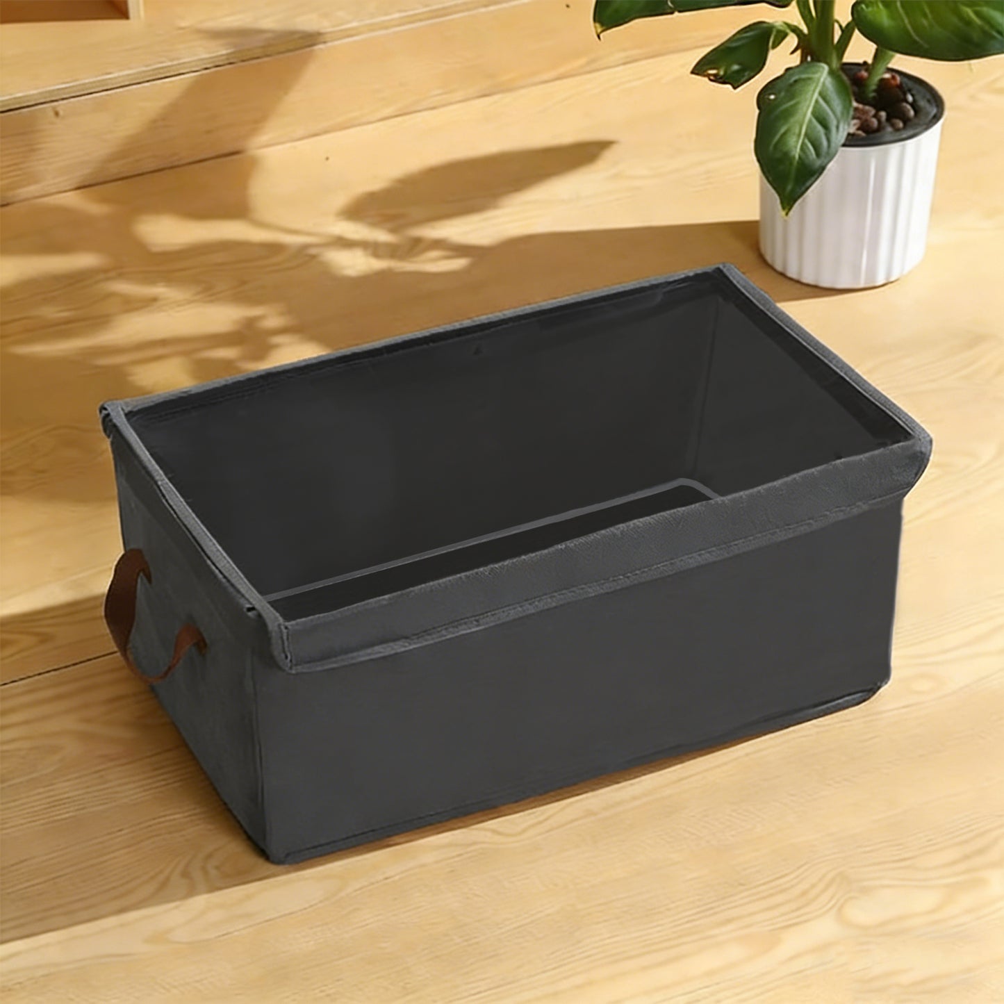 Foldable Storage Box With a Transparent Lid