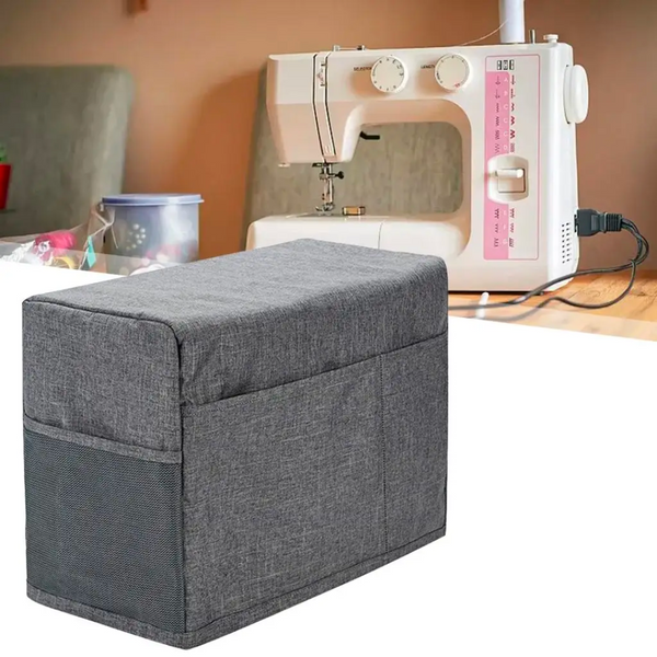YIJU Sewing Machine Cover – Dustproof Protective Cover With Pockets, Foldable, Pink, Fits Most Standard Machines