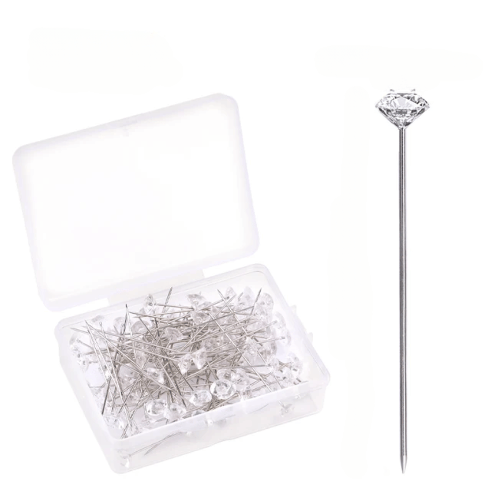 Diamond Head Quilting Pins 50pcs