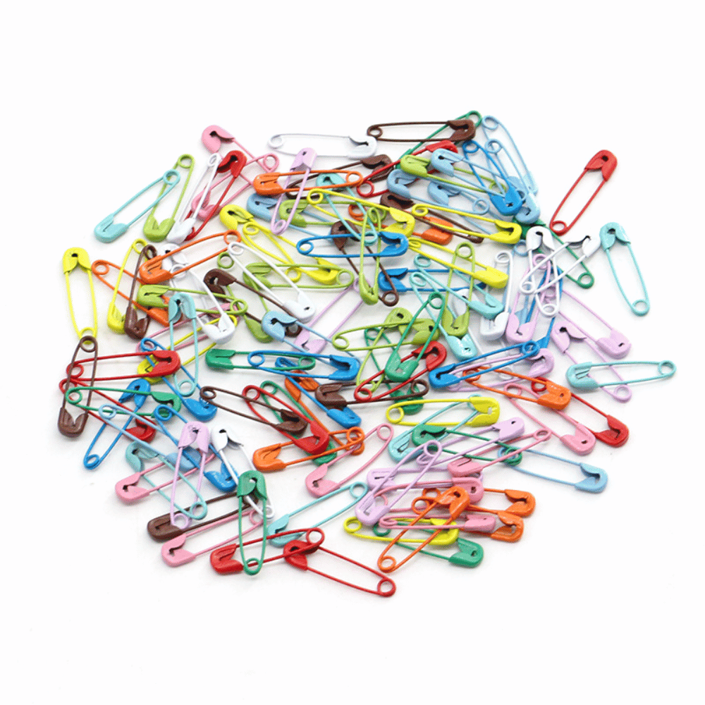 Safety Pins Colored 0.8" 150pcs