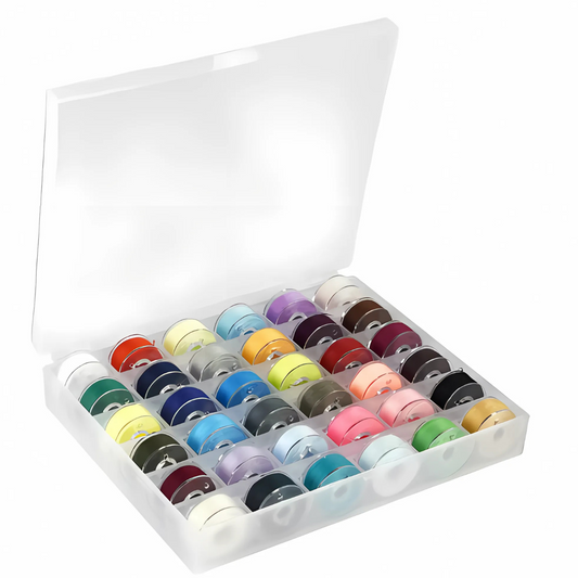36 Pcs Bobbin Threads Multicolor with Bobbin Case