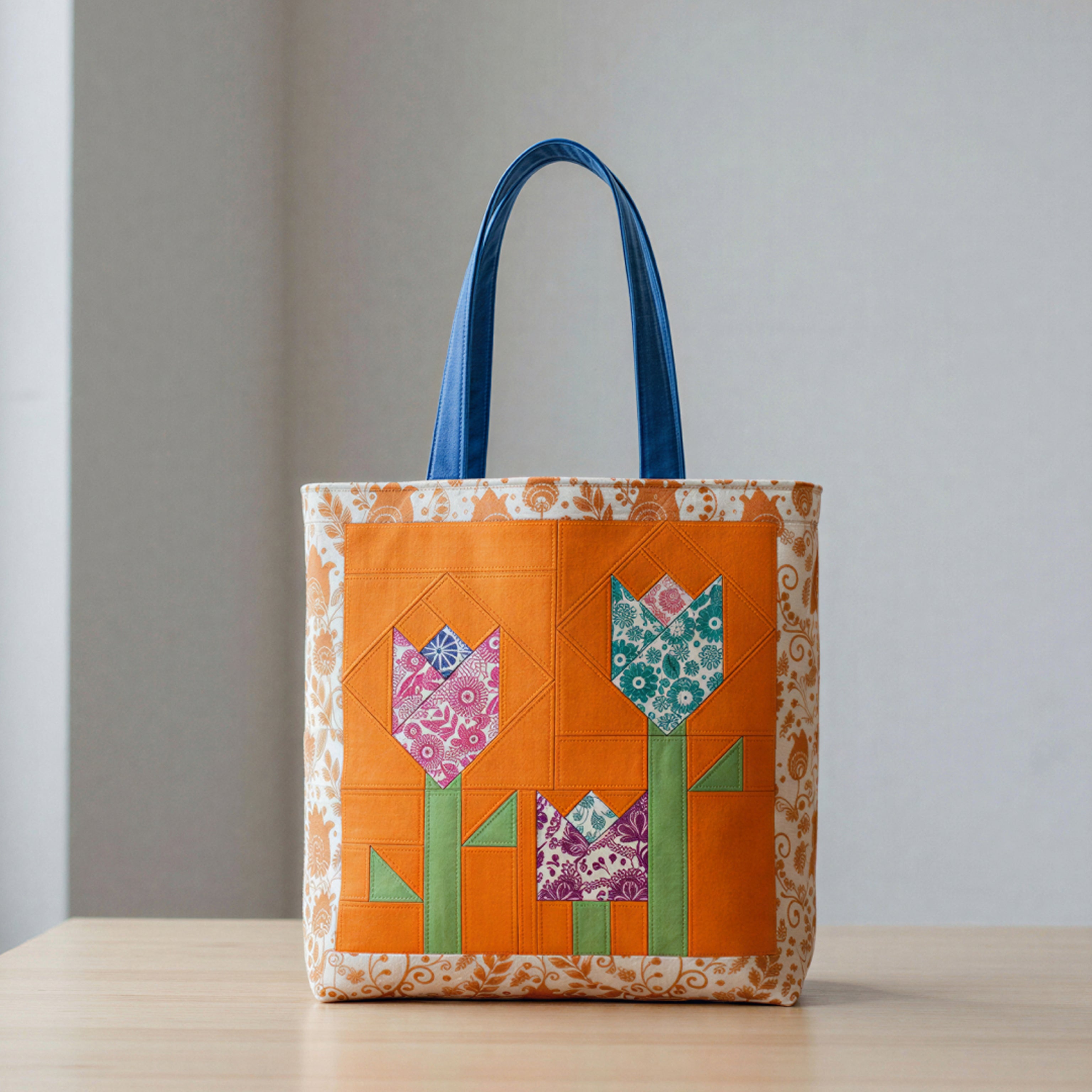 Tulip bloom Tote Bag Digital PDF Pattern