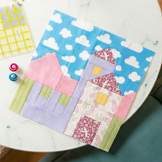 The Hidden Castle Quilt Block Digital PDF Pattern
