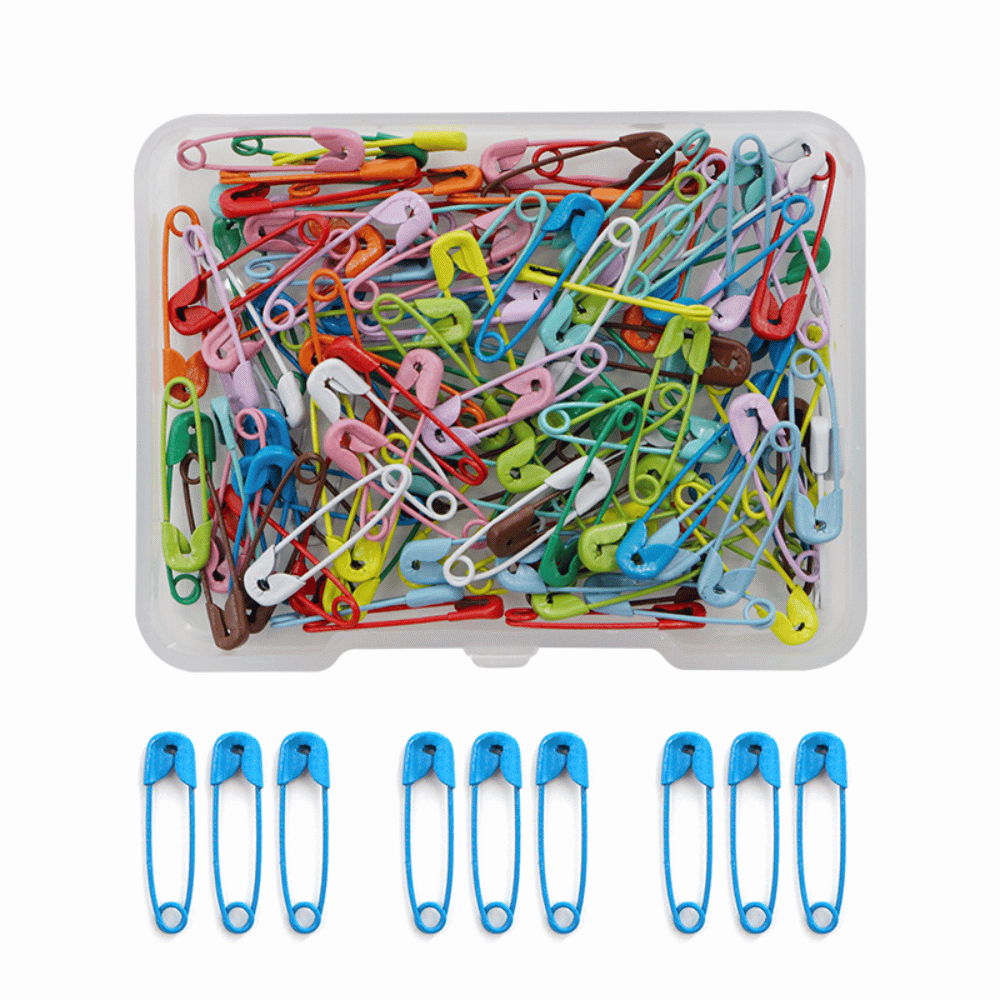 Safety Pins Colored 0.8" 150pcs