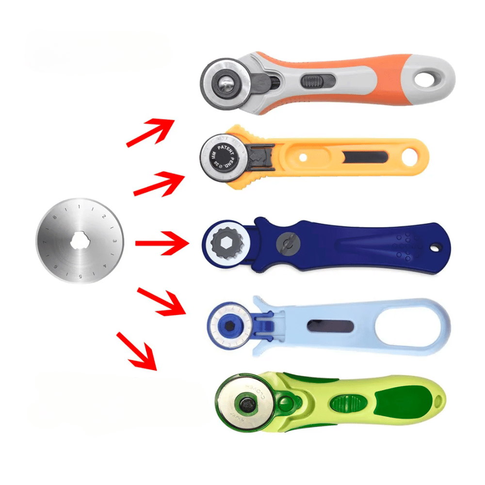 60mm Rotary Cutter Blades 5-Pack | Heavy-Duty Fabric Cutting