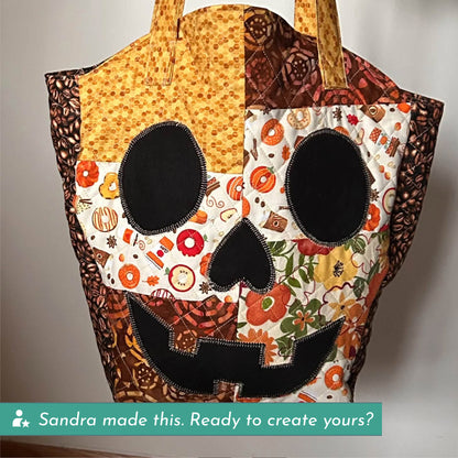 Spooky Patchwork Tote Digital PDF Pattern