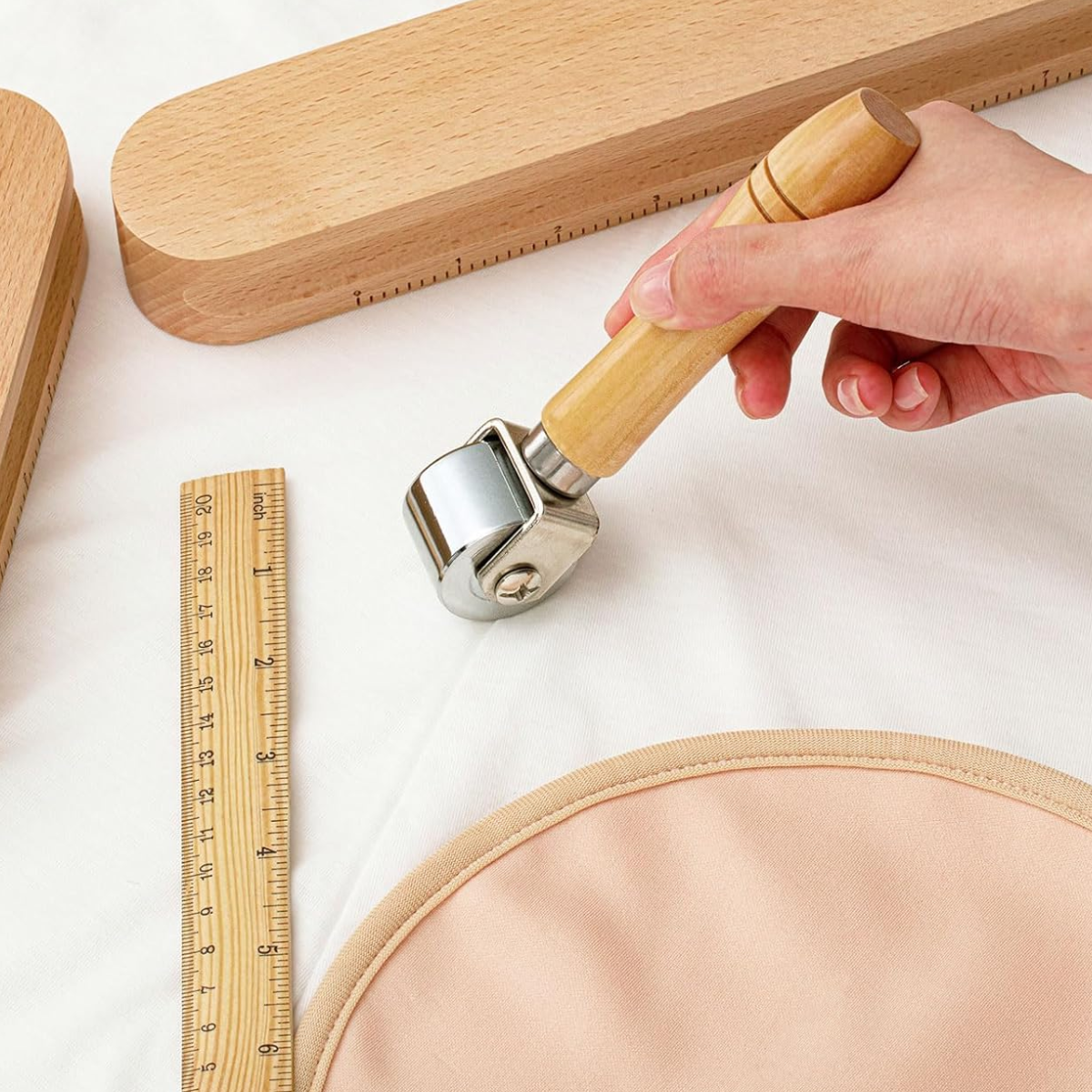 Premium Quilting & Sewing Tools Set - Tailor’s Clapper, Stiletto, Seam Roller