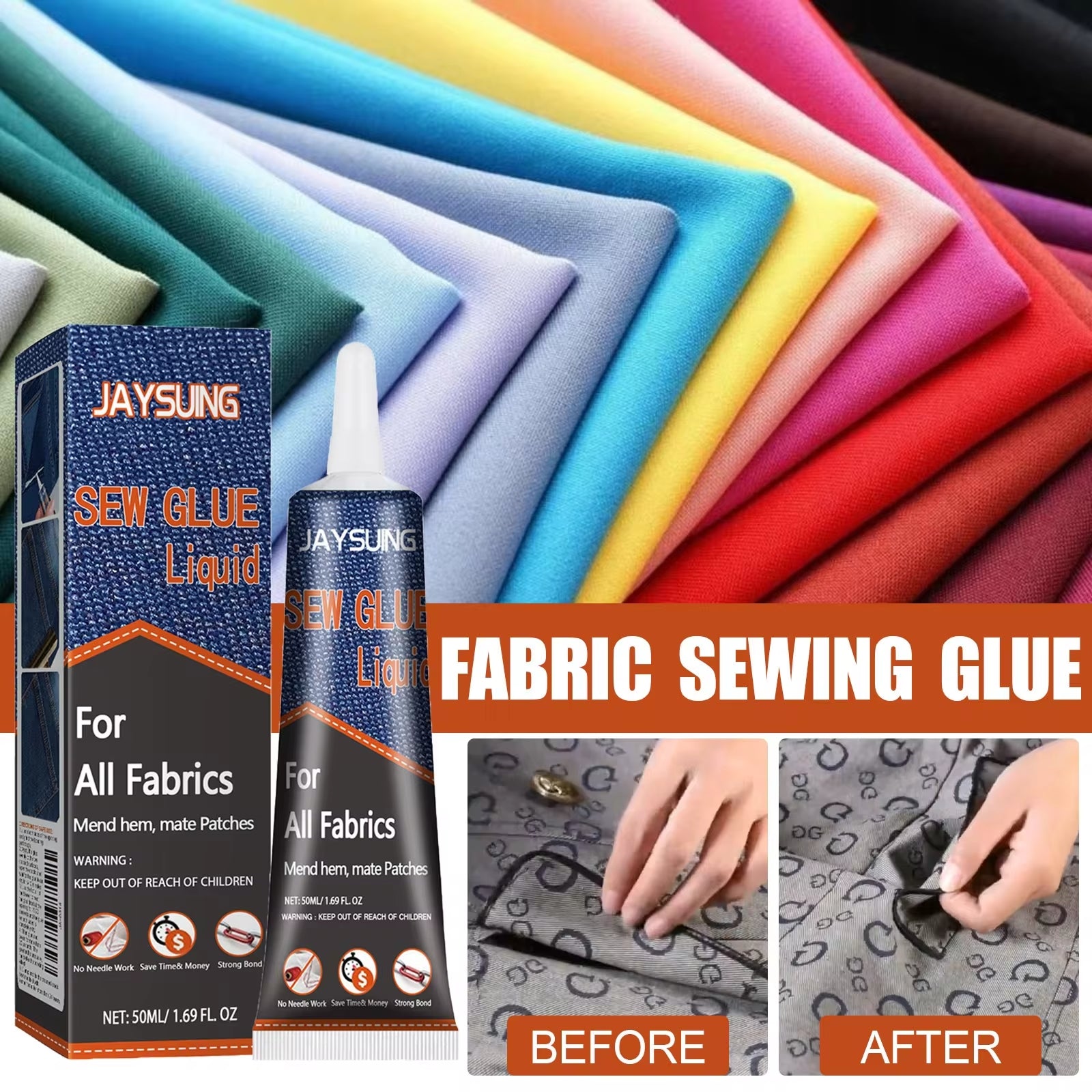 liquid sew glue before and after example