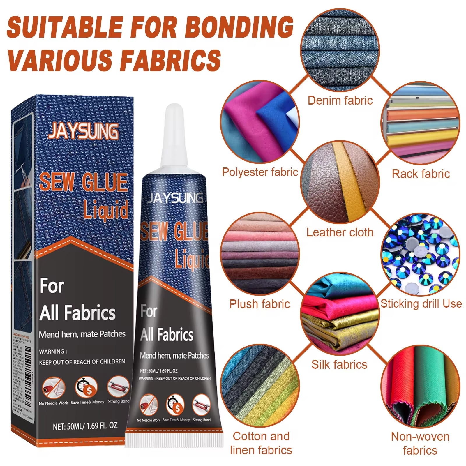 suitable for examples of liquid sew glue