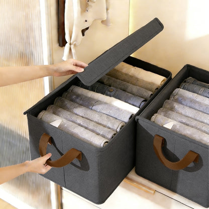 Foldable Storage Box With a Transparent Lid