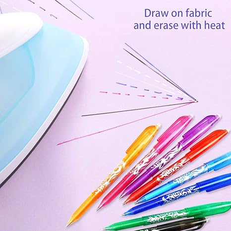 Frixion Heat Erasable Fabric Markers - 8 pack