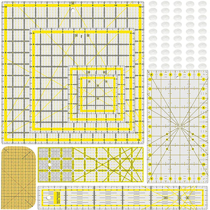 Non Slip Acrylic Quilting Ruler Set