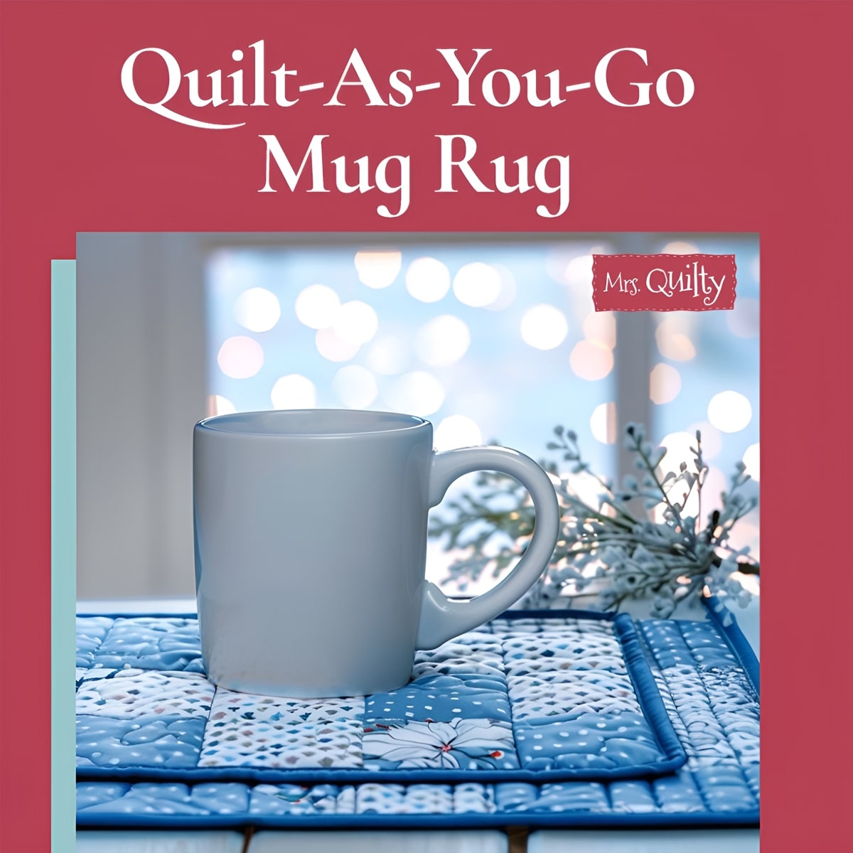 Quilt-As-You-Go Mug Rug Downloadable PDF Quilt Pattern