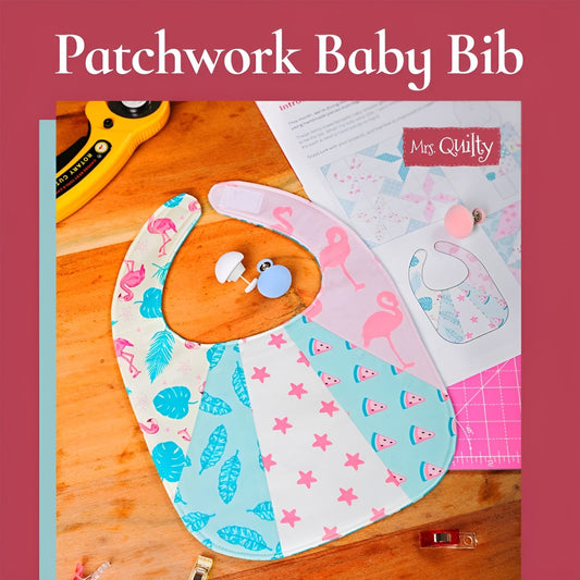 Patchwork Baby Bib Downloadable PDF Quilt Pattern