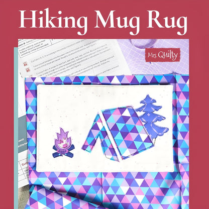 Hiking Mug Rug Downloadable PDF Quilt Pattern