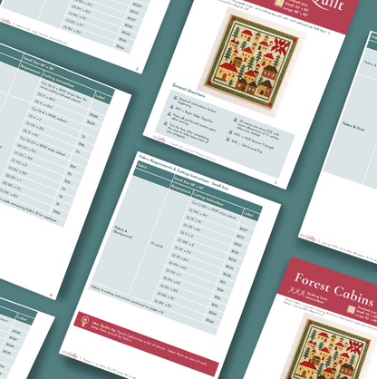 Forest Cabins Downloadable PDF Quilt Pattern
