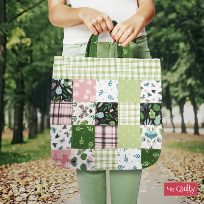 Tote Bag Downloadable PDF Quilt Pattern