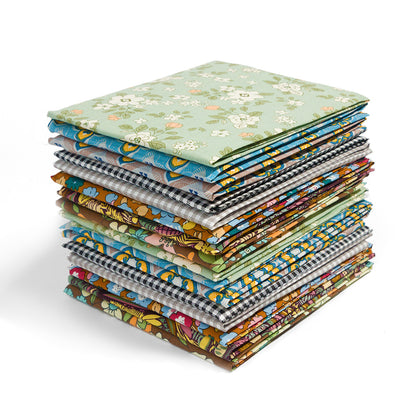 Enchanted Earth Tone Blooms - Fat Quarter Bundle