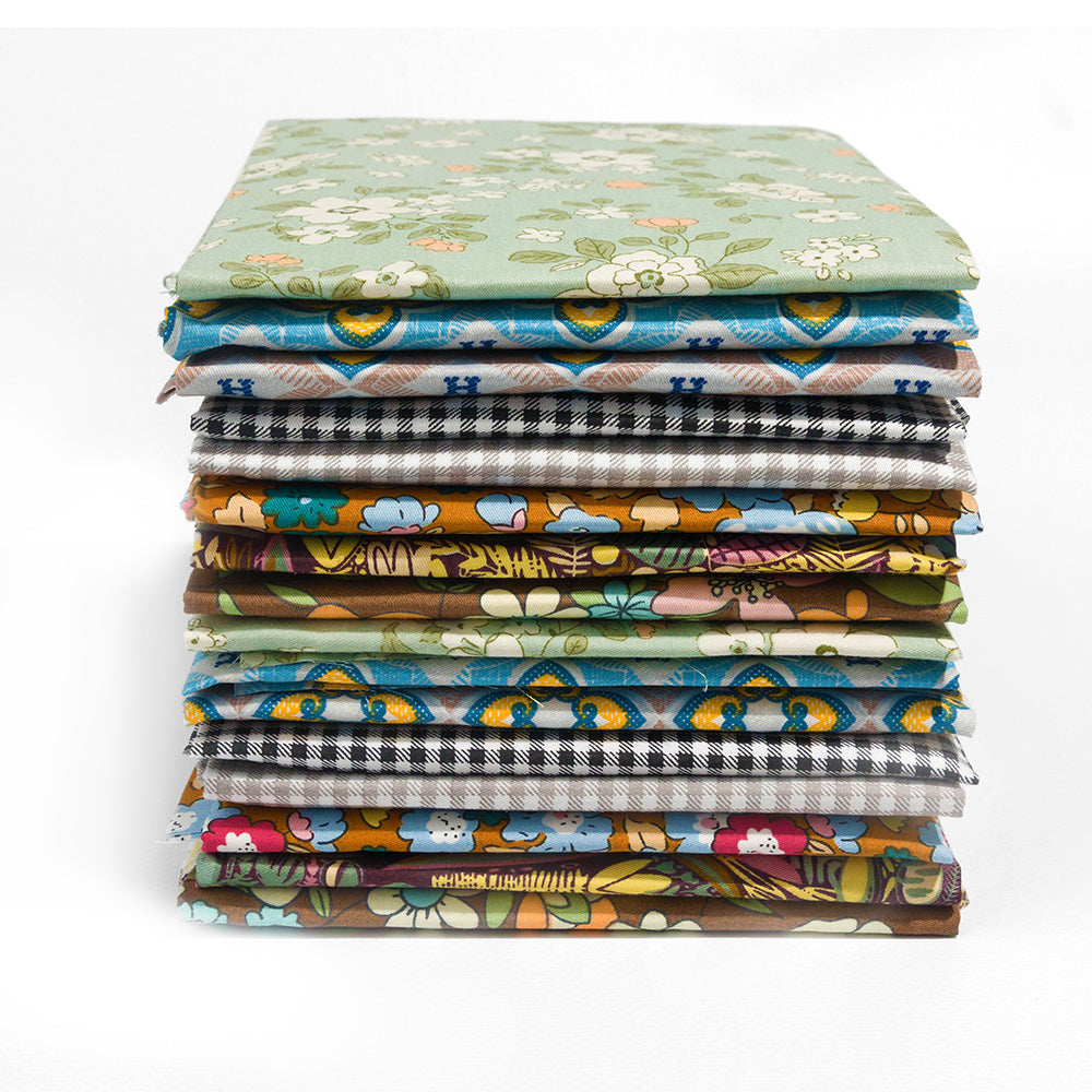 Enchanted Earth Tone Blooms - Fat Quarter Bundle