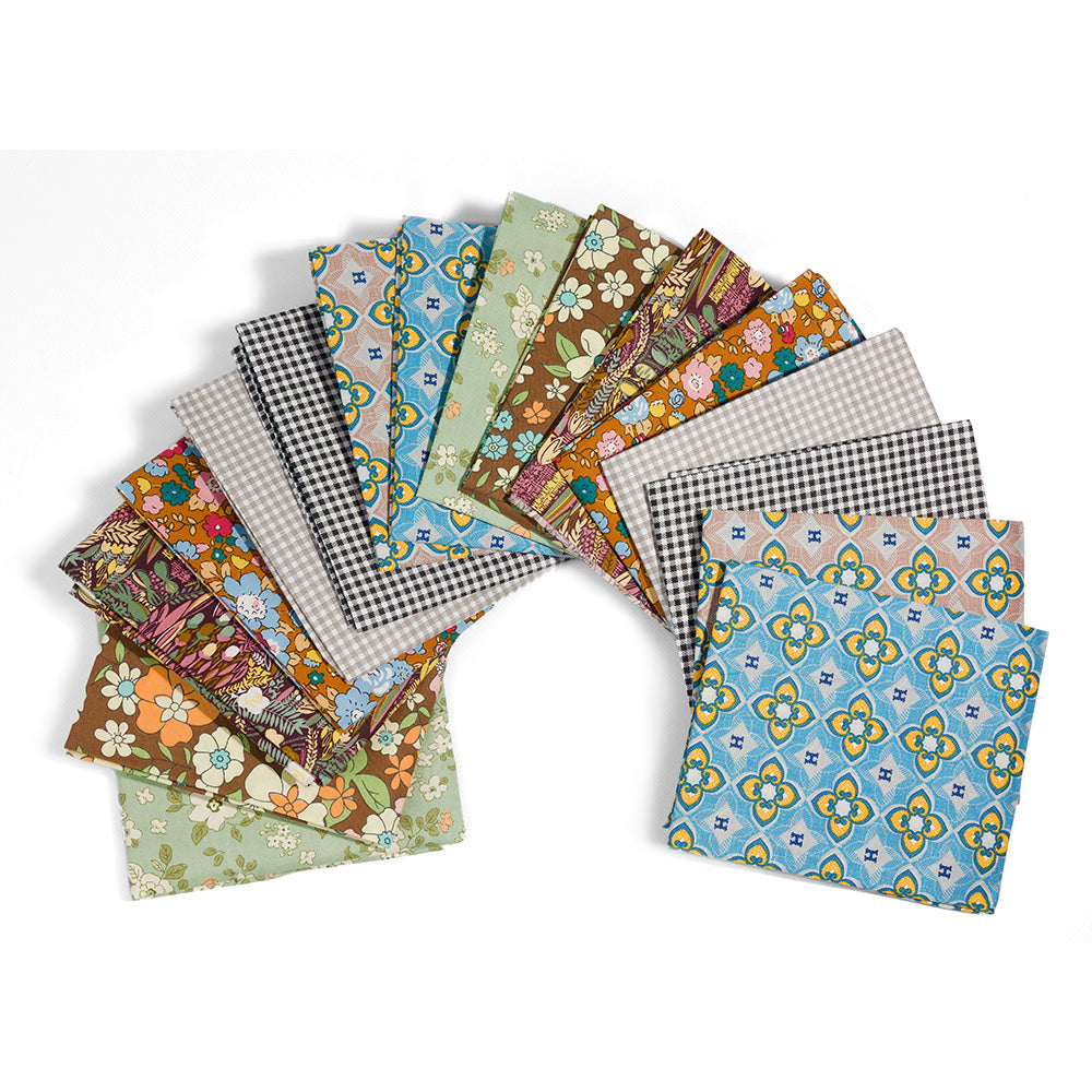 Enchanted Earth Tone Blooms - Fat Quarter Bundle