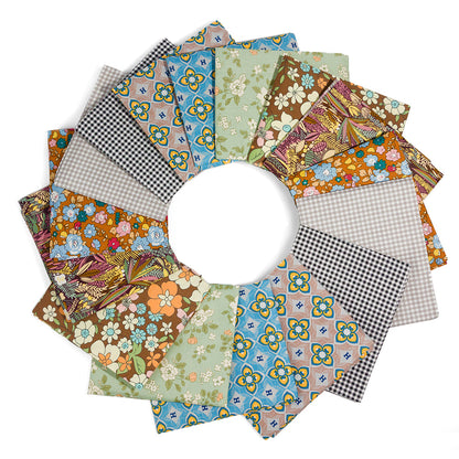 Enchanted Earth Tone Blooms - Fat Quarter Bundle