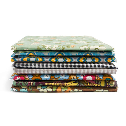 Enchanted Earth Tone Blooms - Fat Quarter Bundle