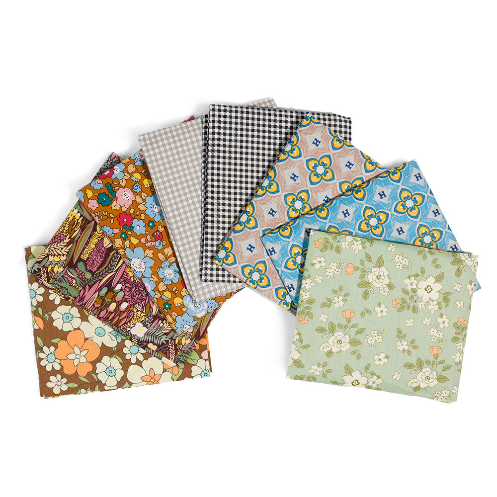 Enchanted Earth Tone Blooms - Fat Quarter Bundle