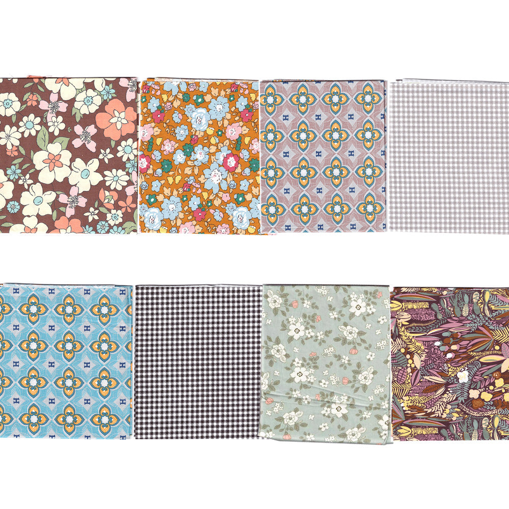 Enchanted Earth Tone Blooms - Fat Quarter Bundle