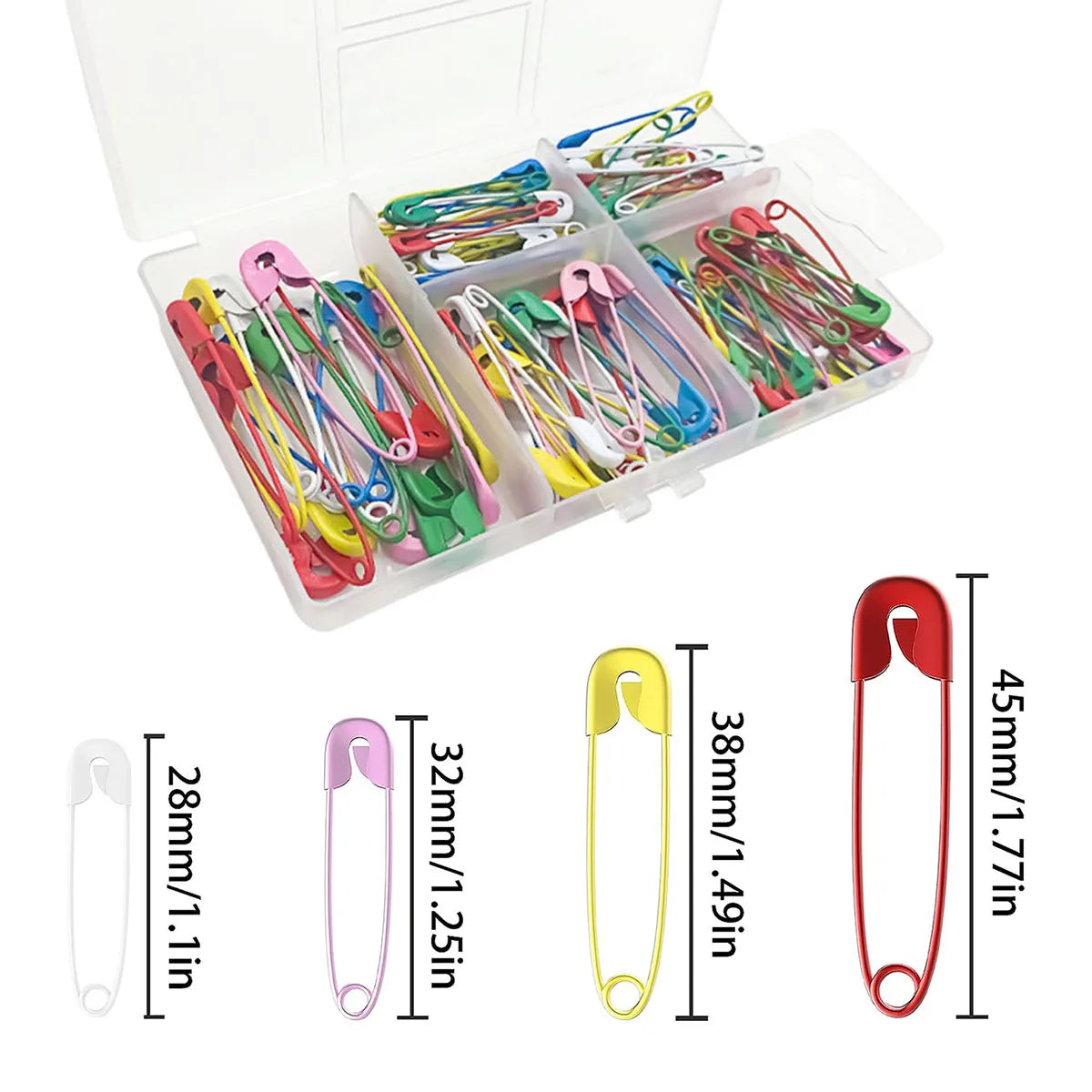 130-Piece Colored Safety Pin Set | Quilting