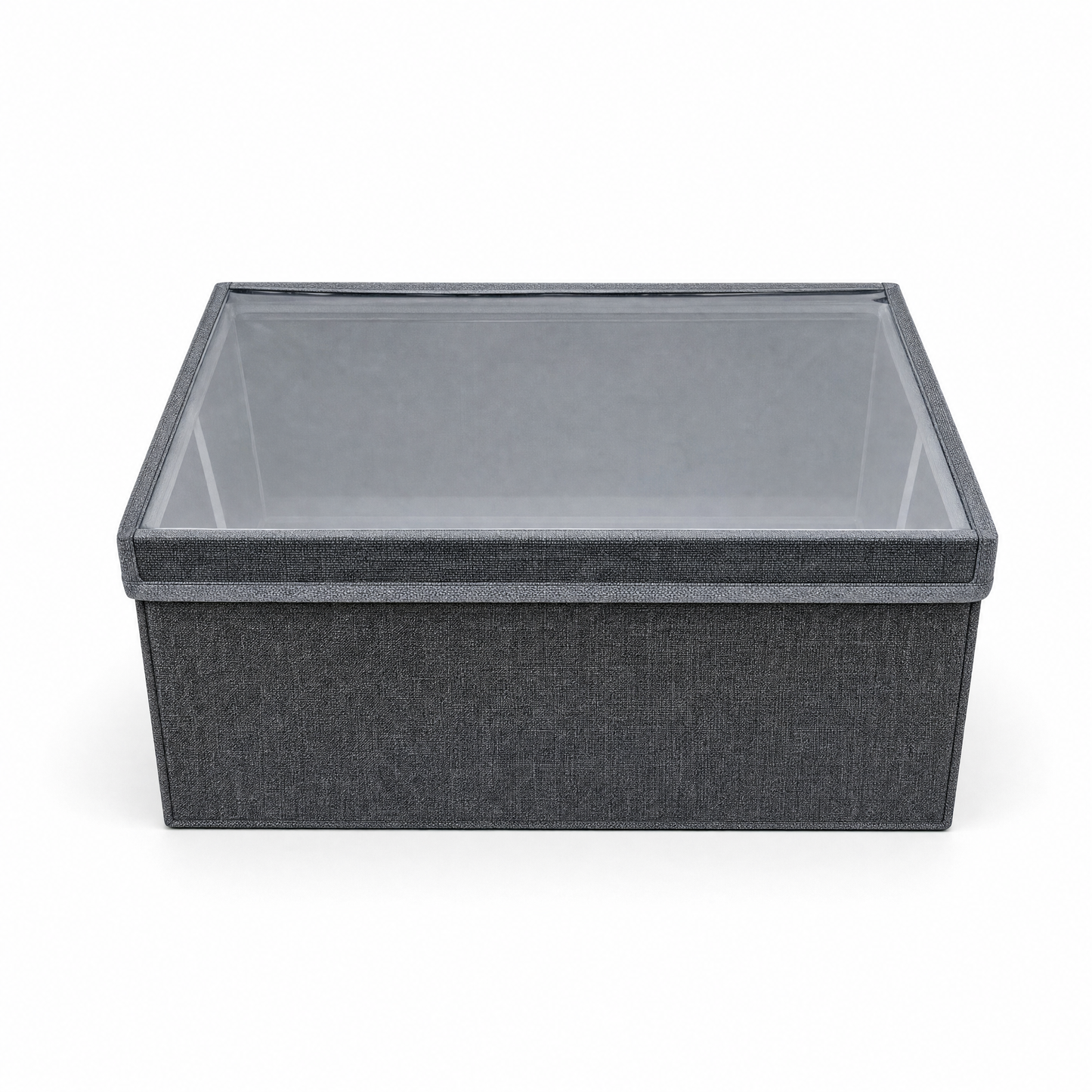 Foldable Storage Box With a Transparent Lid