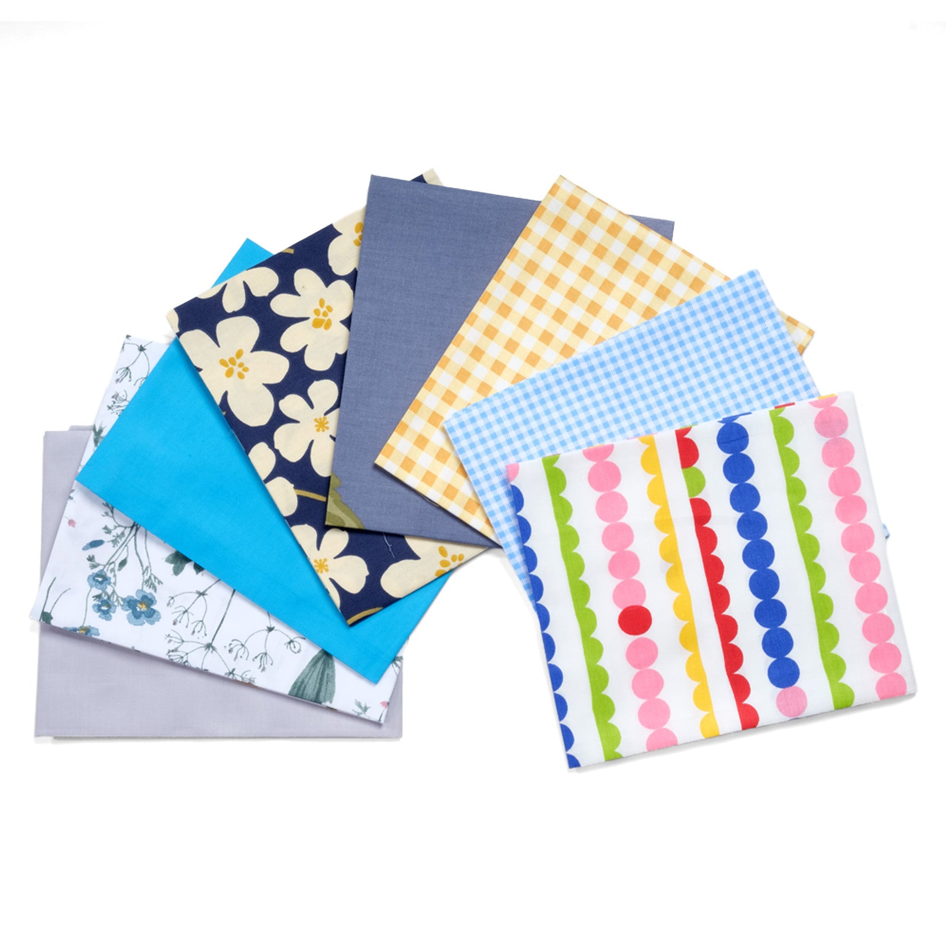 8 pcs of Summer Picnic Prints - Fat Quarter Bundle