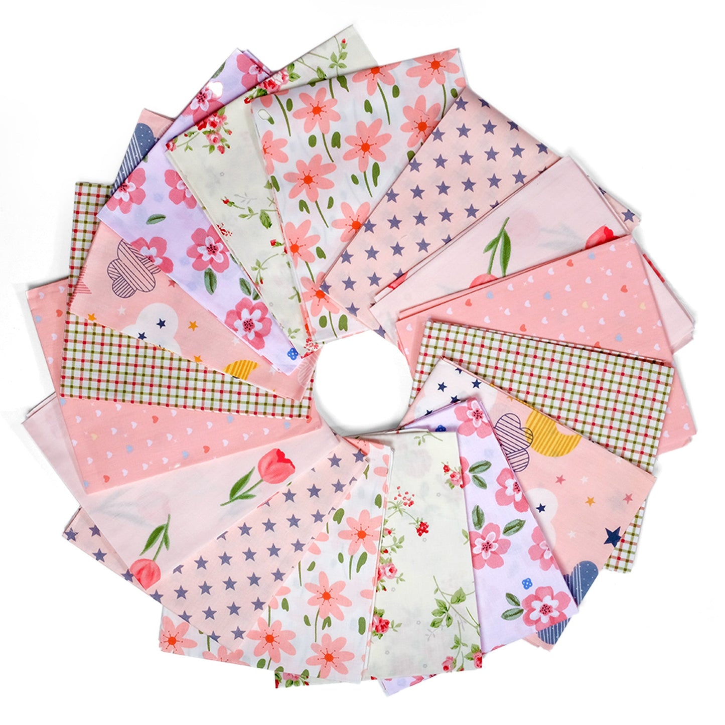 16 pcs of Love Letters in Pink - Fat Quarter Bundle