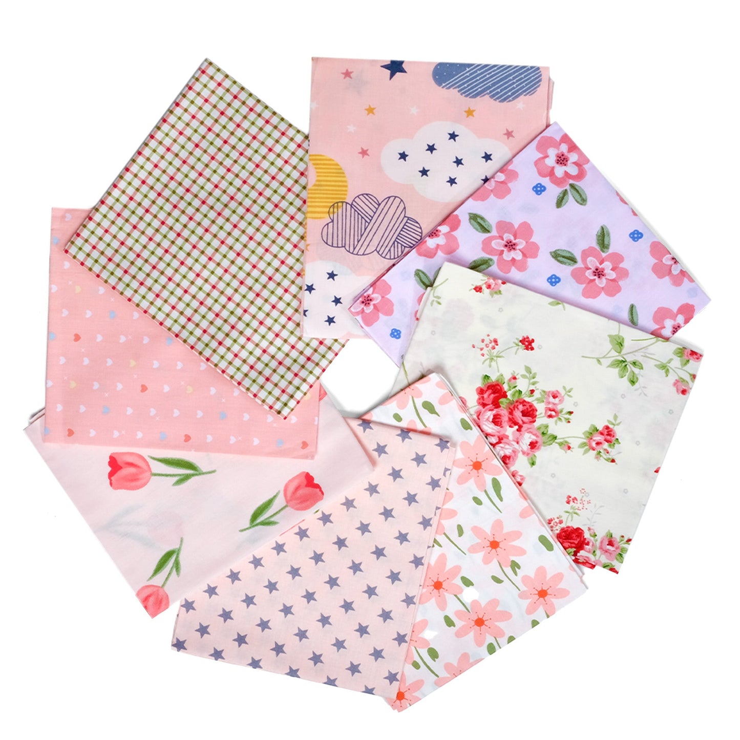 8 pcs of Love Letters in Pink - Fat Quarter Bundle