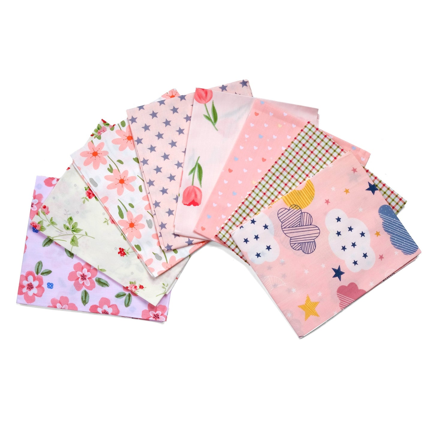 8 pcs of Love Letters in Pink - Fat Quarter Bundle