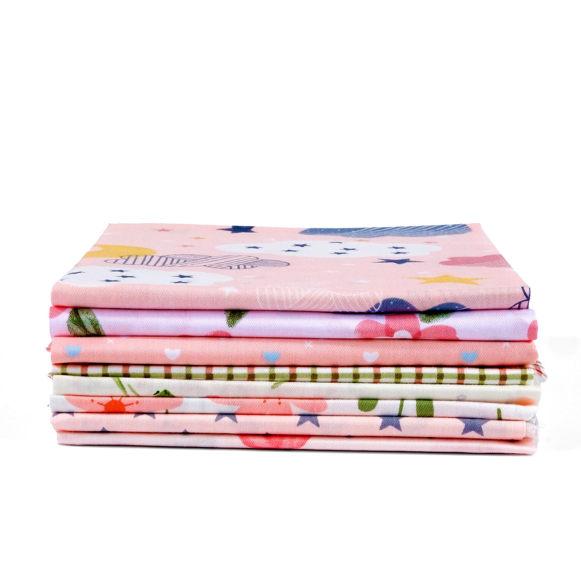 8 pcs of Love Letters in Pink - Fat Quarter Bundle