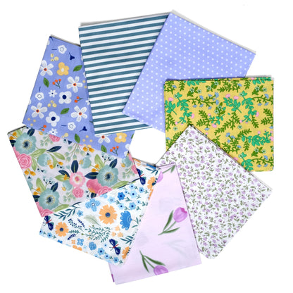 8 pcs of Lavender's Love Song - Fat Quarter Bundle