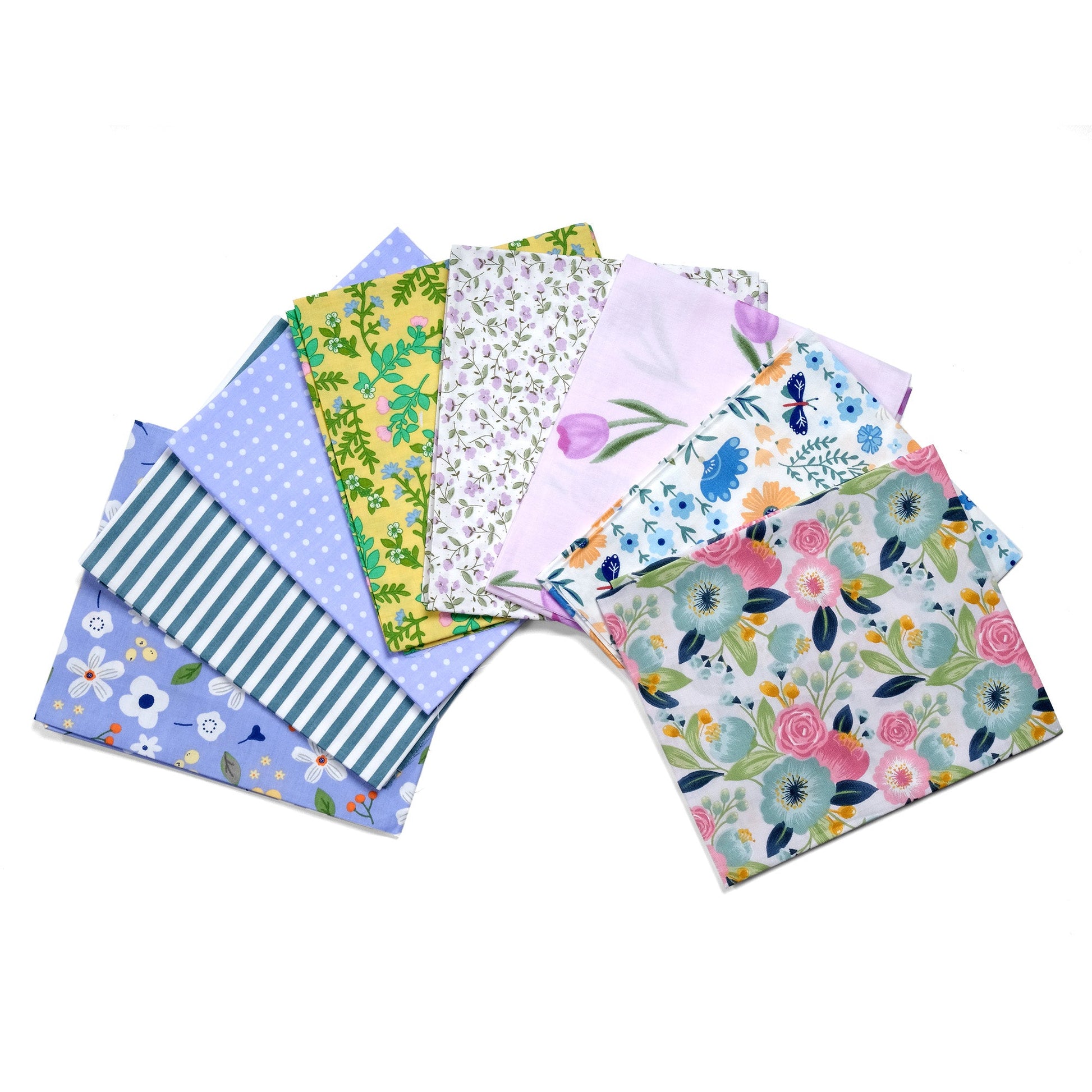 8 pcs of Lavender's Love Song - Fat Quarter Bundle