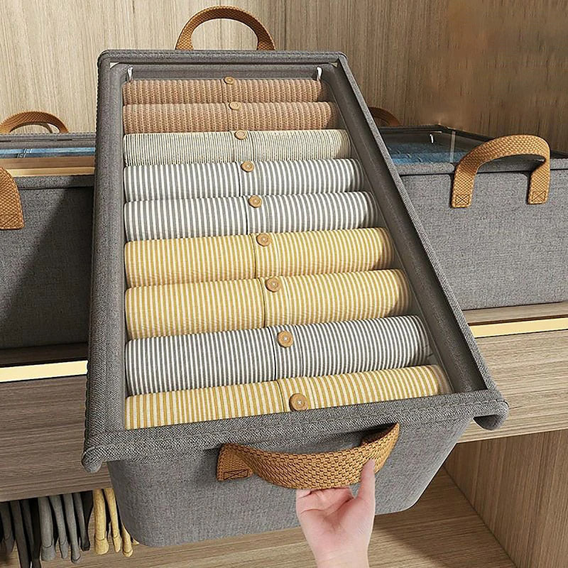 Foldable Storage Box With a Transparent Lid