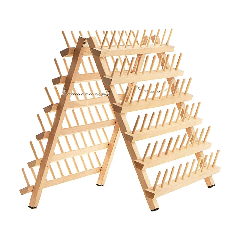 Threaded Rack Legs Foldable Wooden Thread Rack | Holds 120 Spools | Mrs. Quilty