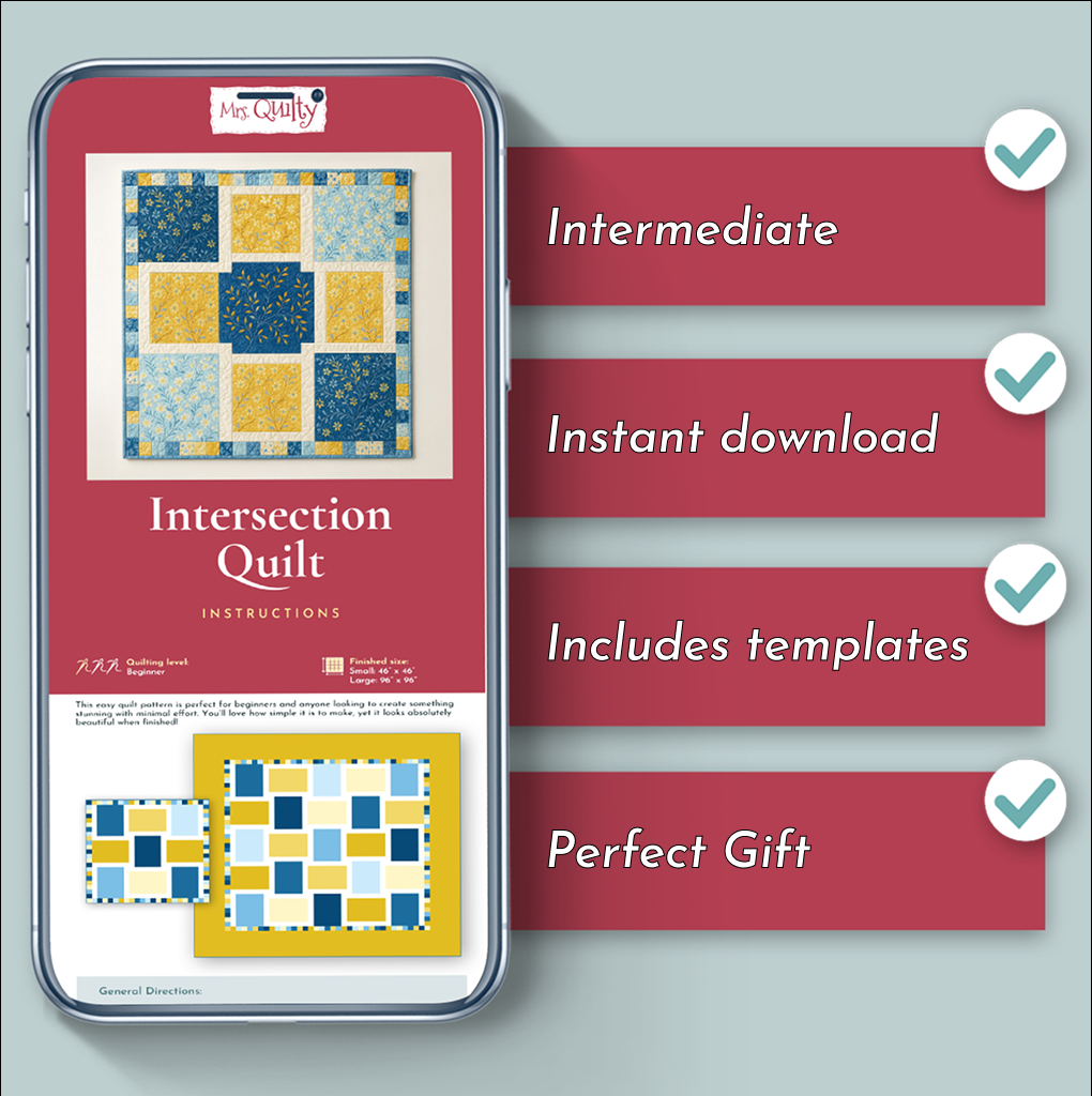 Intersection PDF Quilt Pattern | Mrs. Quilty