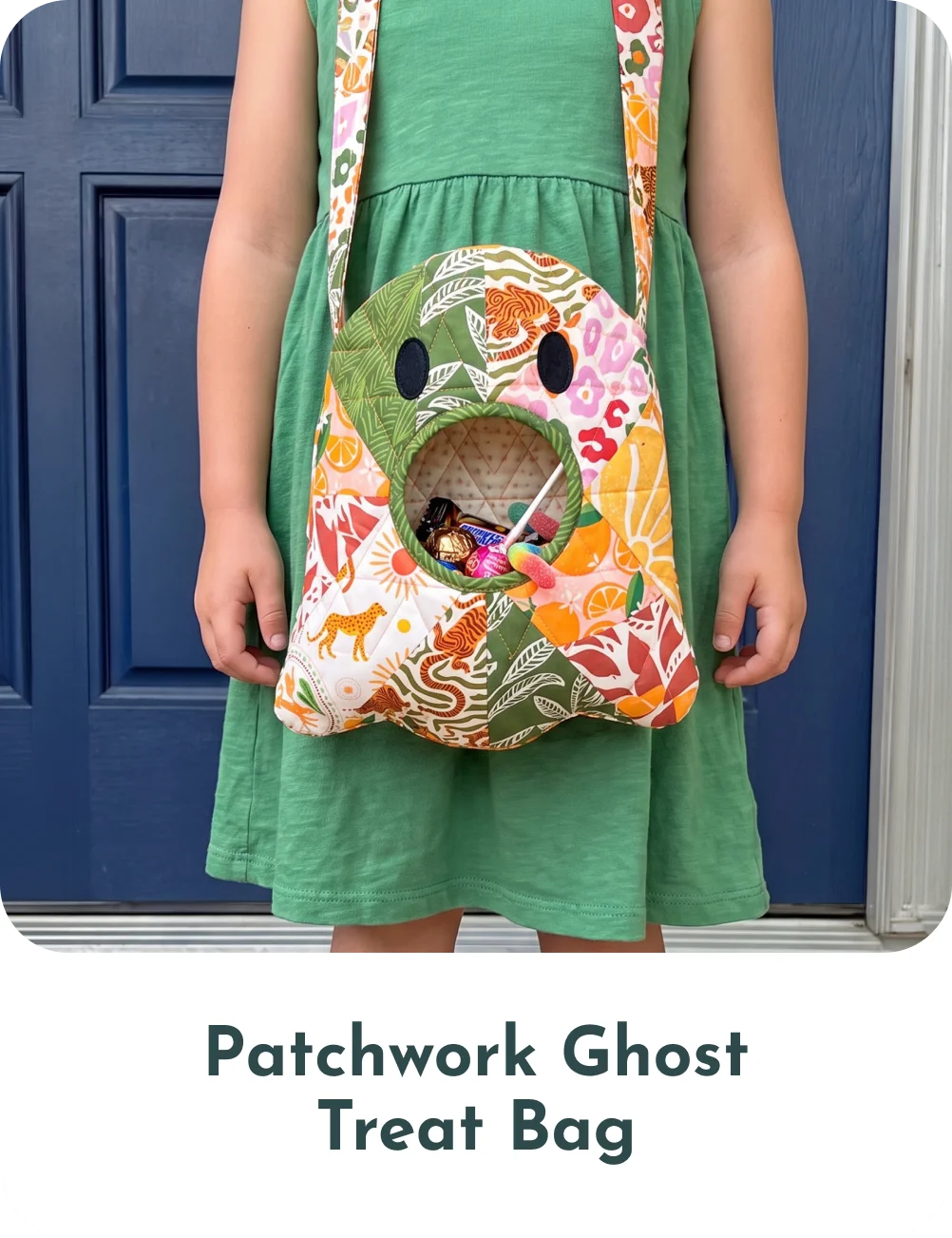 Patchwork Ghost Treat Bag