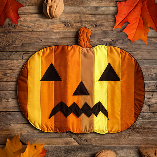 Halloween Pumpkin Placemat Downloadable PDF Quilt Pattern